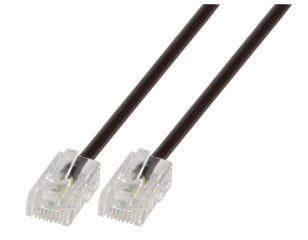 C&acirc;ble modulaire RJ45 (8/4) - RJ45 (8/4), noir, 2 m
