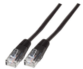 C&acirc;ble modulaire RJ45 (8/4) - RJ45 (8/4), moul&eacute;, noir, 3 m