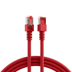 Cordon de raccordement RJ45 Cat.6 S/FTP LSZH rouge 10 m
