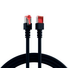 Cordon de raccordement RJ45 Cat.6 S/FTP LSZH noir 2 m