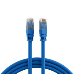 Cordon de raccordement RJ45 Cat.6 U/UTP PVC CCA bleu 0,5 m