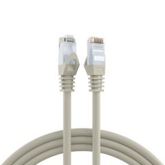 Cordon de brassage RJ45 Cat.6 U/UTP LSZH CCA gris 15 m