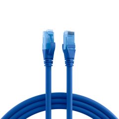 Cordon de raccordement RJ45 Cat.6A U/UTP LSZH Premium 500 MHz bleu 15 m