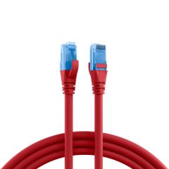 Cordon de raccordement RJ45 Cat.6A U/UTP LSZH Premium 500 MHz rouge 1 m
