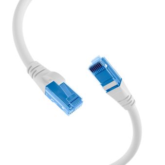Cordon de raccordement RJ45 Cat.6A U/UTP LSZH Premium 500 MHz blanc 10 m