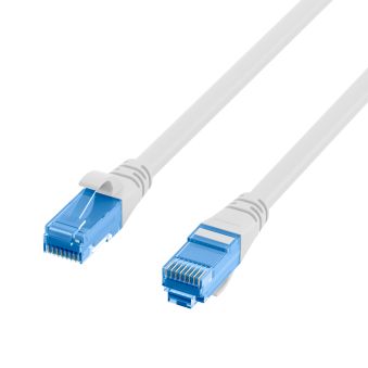 Cordon de raccordement RJ45 Cat.6A U/UTP LSZH Premium 500 MHz blanc 10 m