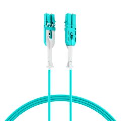Câble de raccordement duplex Push/Pull LC-LC OM3 5 m LSZH 3 mm aqua