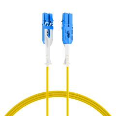 Câble de raccordement duplex Push/Pull LC-LC OS2 G657A1 20 m LSZH 3 mm jaune