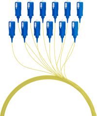 Fibre pigtail SC 9/125 G657A2,jaune, 2m