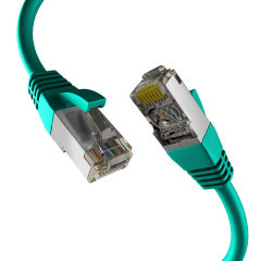 Câble de raccordement RJ45 CAT8.1 VERT 1 m S/FTP PIMF LSZH 2000 MHz 40 Go