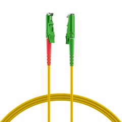 Câble de raccordement duplex E2000/APC-E2000/APC OS2 G657A1 7,5 m LSZH 3 mm jaune