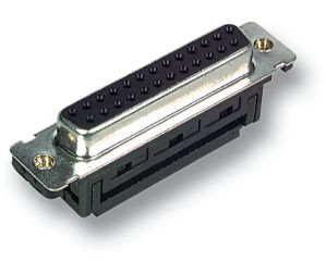 Connecteur D-Sub, contacts IDC, plat 9 p&ocirc;les, E-DFF 09 LPIII/Z UNC