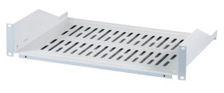 &Eacute;tag&egrave;re 19" 2U, profondeur 400 mm, charge max. 22 kg, RAL9005