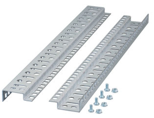 Rails de montage 19" 12U pour boîtiers muraux 1 partie/2 parties, jeu de 2 pièces