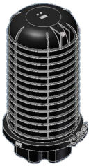 Fermeture d&ocirc;me plate 380 mm de hauteur, 290 x 150 mm