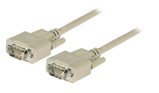 Câble de connexion VGA, 2x HD-DSub 15, MM, 10,0m, beige